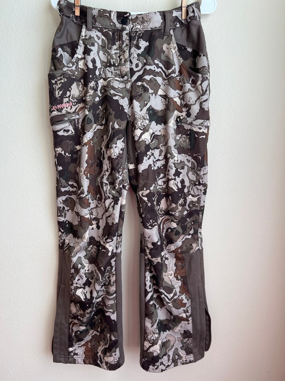 Magellan Outdoors Camo Waterproof Hunting Pants Ankle Zip Women Size Small